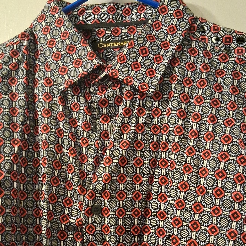 Red and Black Patterned Men's Shirt